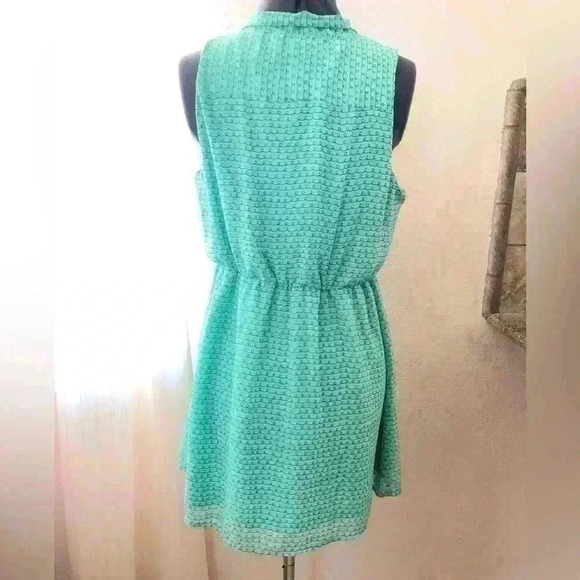 Forever 21 Light Teal? Mint? Sleeveless Front Tie Dress Women L - Picture 3 of 15